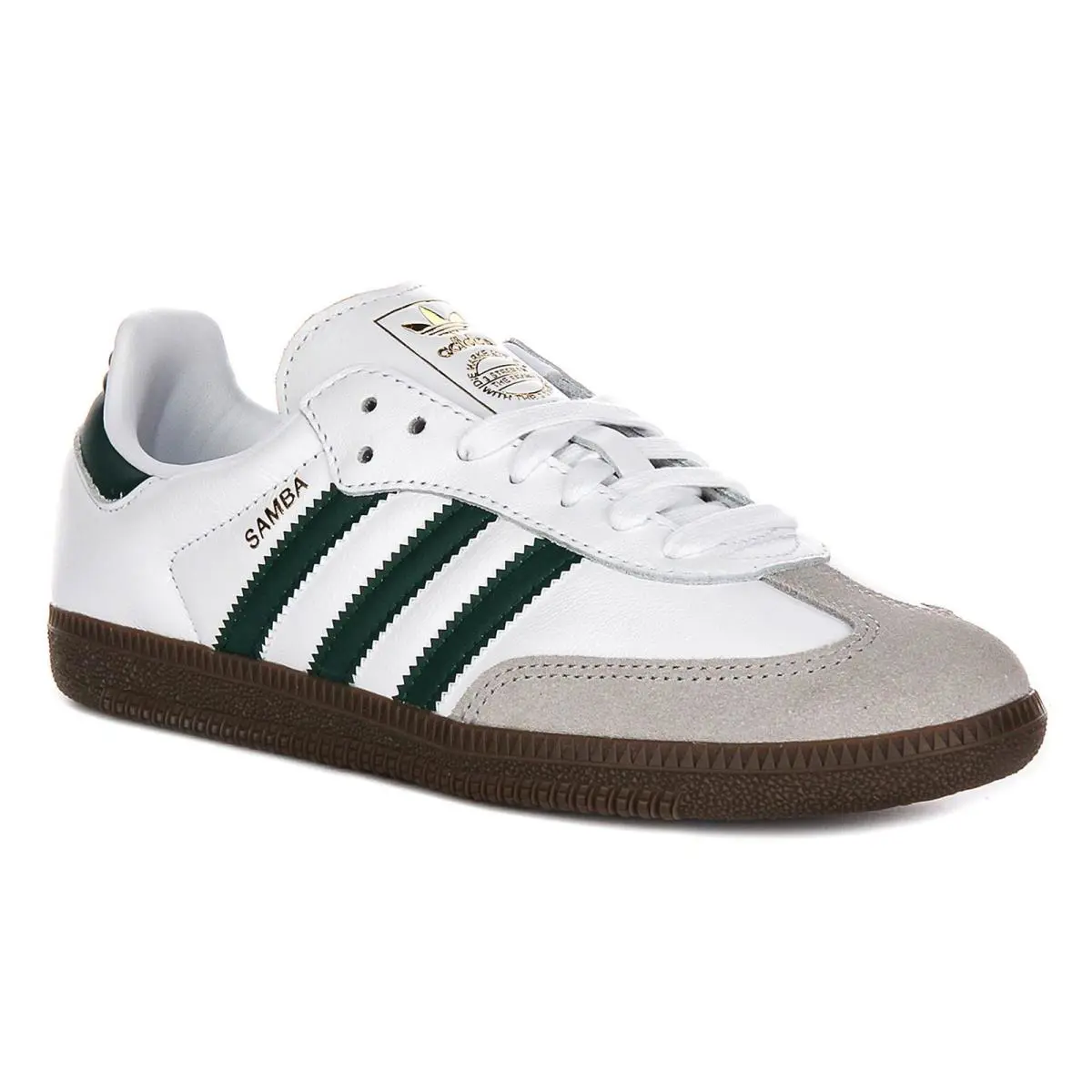 Samba Og 3 Stripes Contrast 70s Womens Sneakers White Green UK 3 - 11 WHITE GREEN by Adidas
