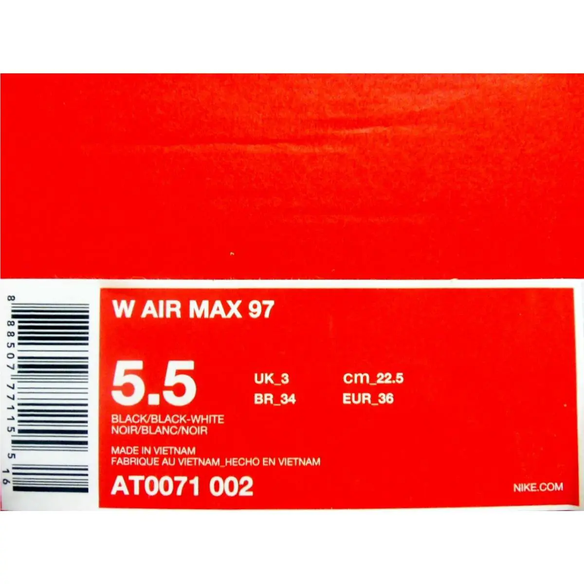 Nike shoes - Nike Air Max 97 - Air Max - AT0071-002 - Black (UPC: 888507771155) 3
