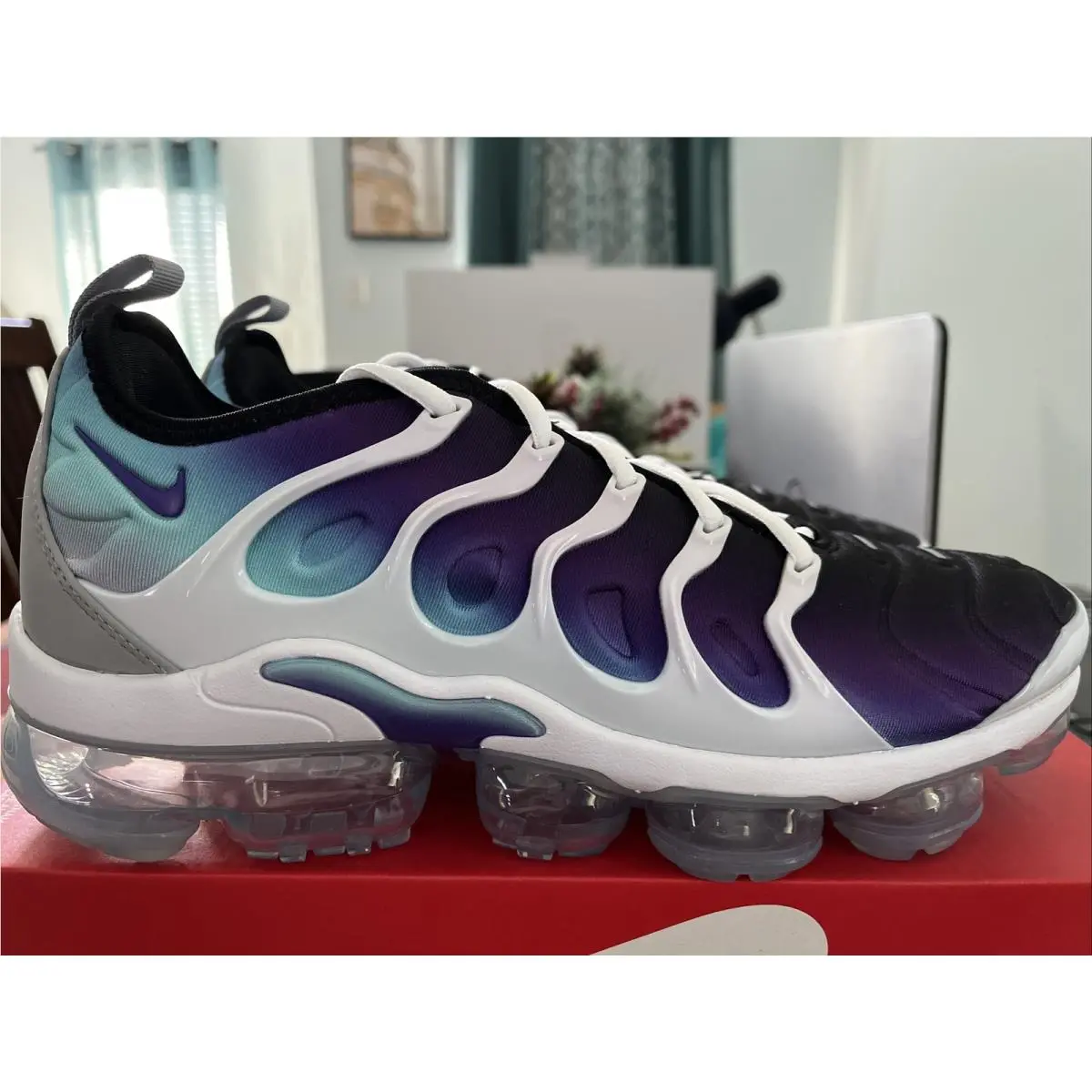 Nike Air Vapormax Plus White/fierce Purple 924453-101 Men`s Size 10 Nolid