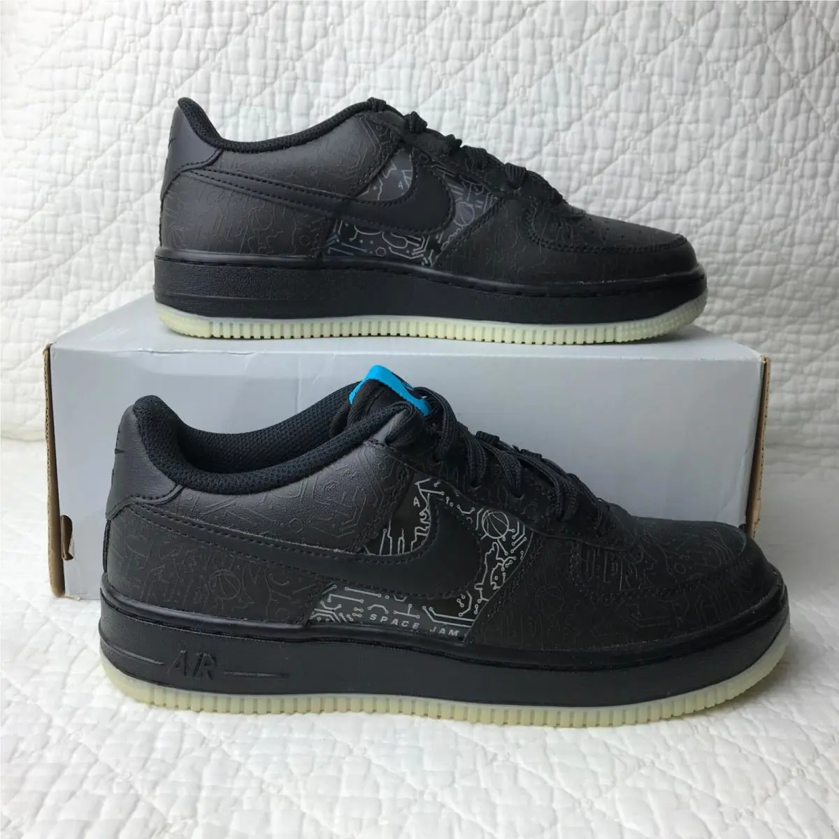 Nike shoes - Nike Air Force 1 - Air Force - Black/ LT Blue Fury 0