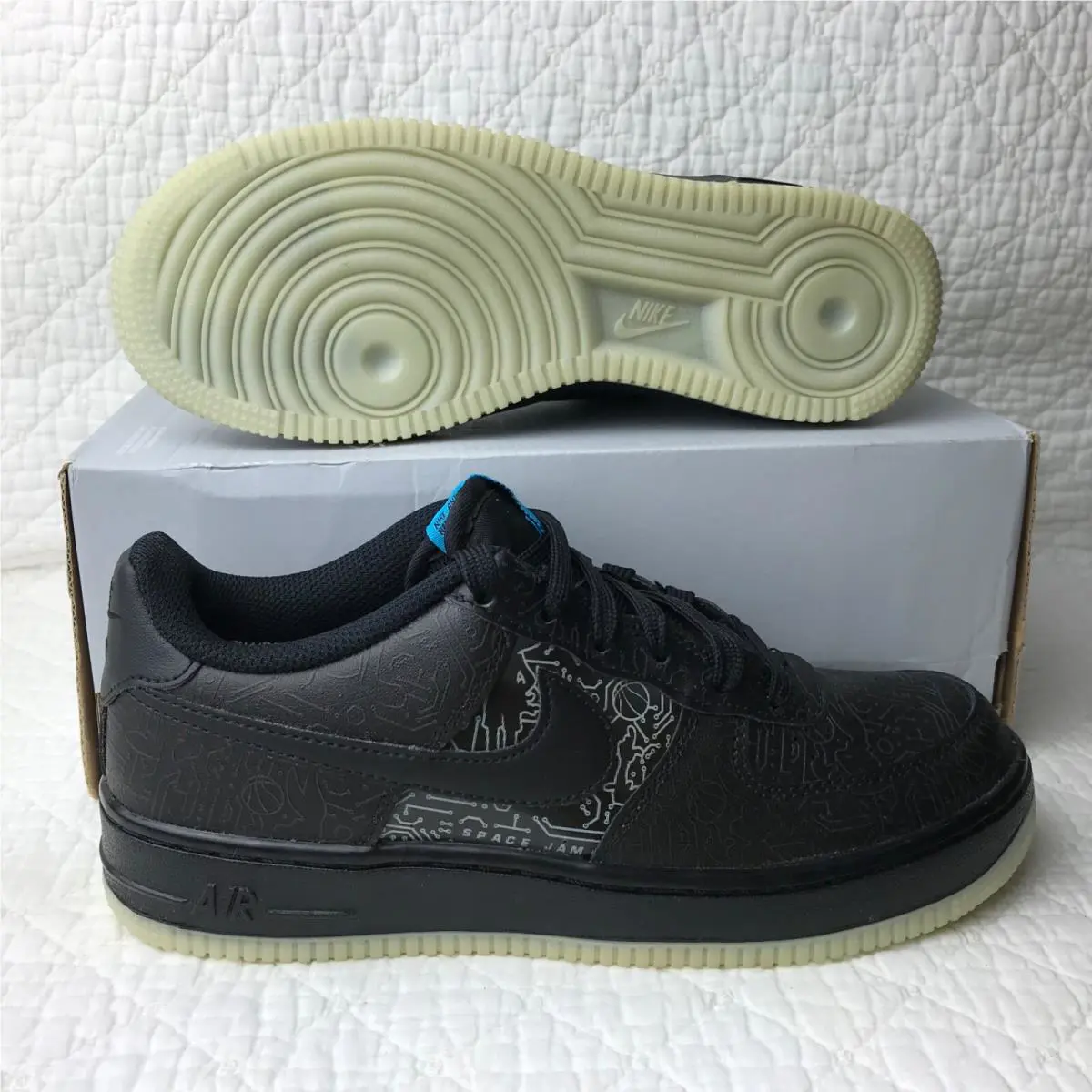 Nike shoes - Nike Air Force 1 - Air Force - Black/ LT Blue Fury 2