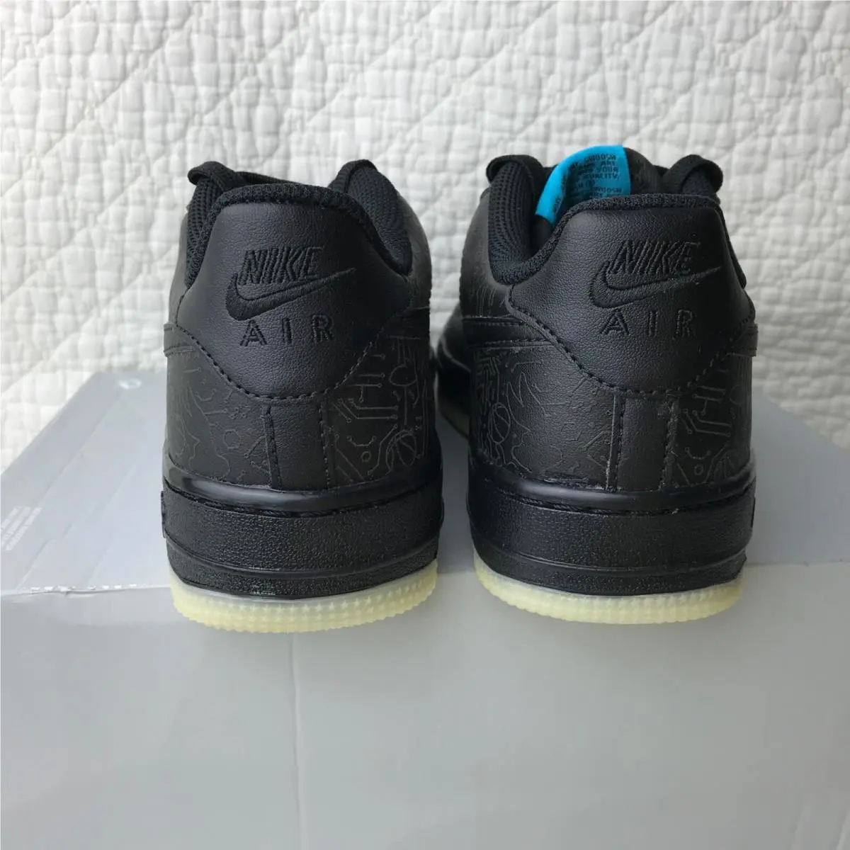 Nike shoes - Nike Air Force 1 - Air Force - Black/ LT Blue Fury 4