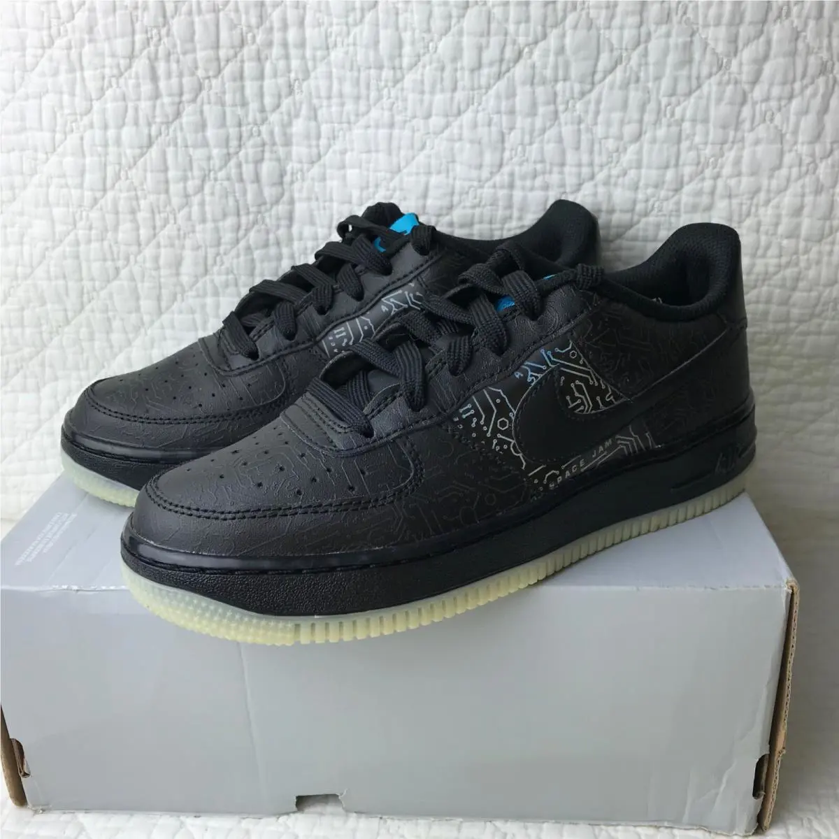 Nike shoes - Nike Air Force 1 - Air Force - Black/ LT Blue Fury 5