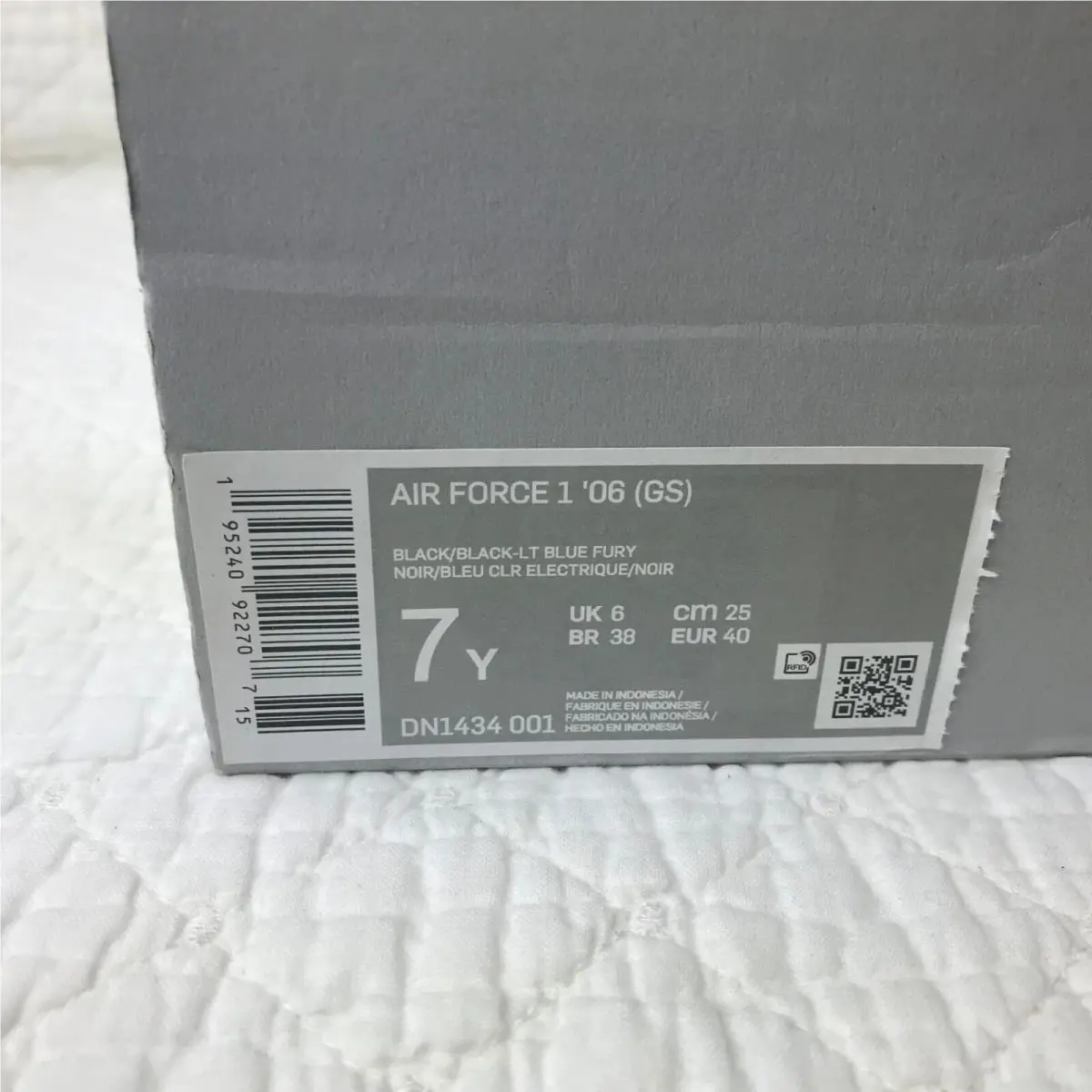 Nike shoes - Nike Air Force 1 - Air Force - Black/ LT Blue Fury 9