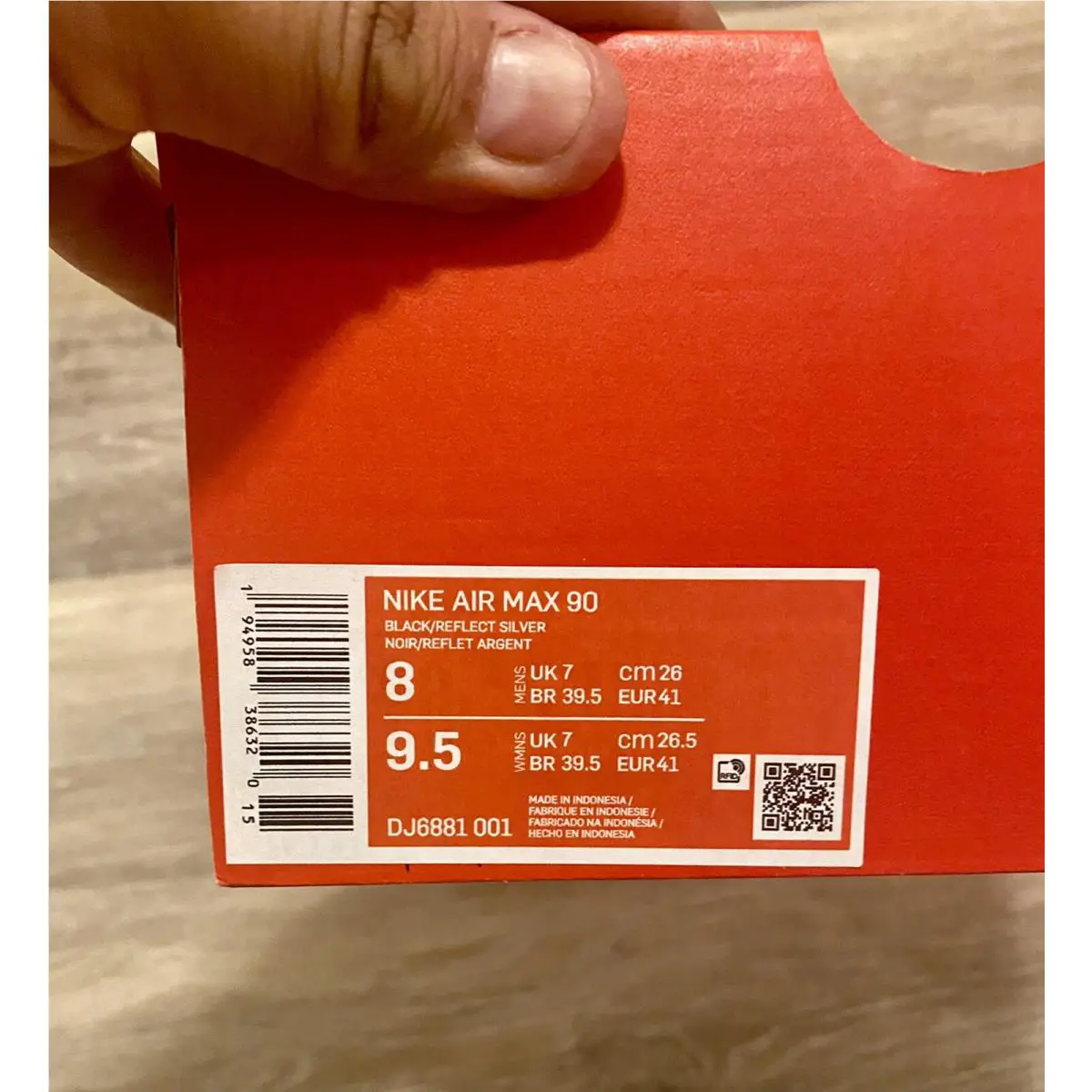 Nike shoes - Nike Air Max 90 - Air Max - DJ6881-001 - Black-Reflective Silver-Orange (UPC: 194958386320) 10