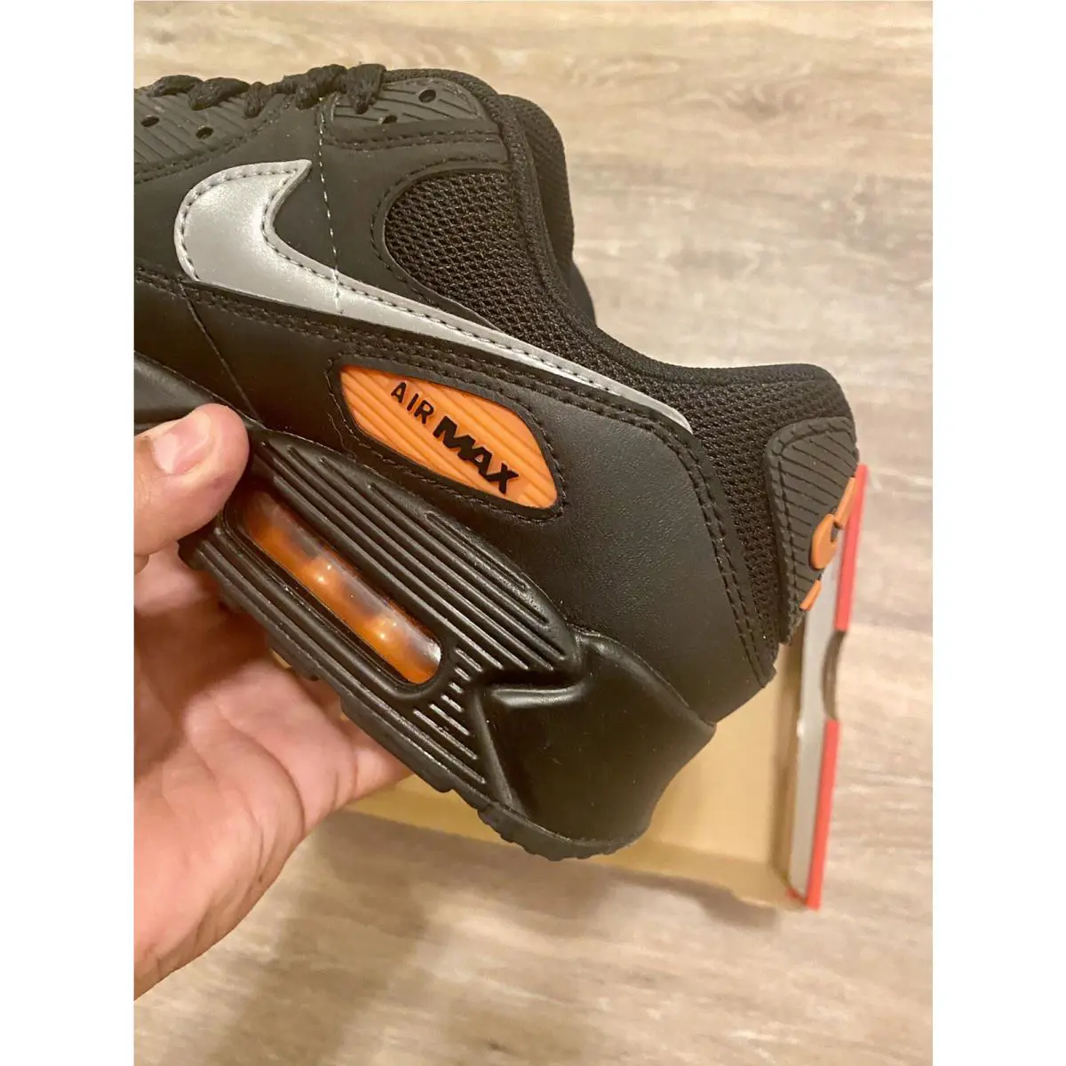 Nike shoes - Nike Air Max 90 - Air Max - DJ6881-001 - Black-Reflective Silver-Orange (UPC: 194958386320) 1