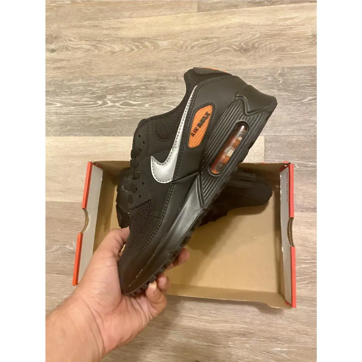 Nike shoes - Nike Air Max 90 - Air Max - DJ6881-001 - Black-Reflective Silver-Orange (UPC: 194958386320) 3