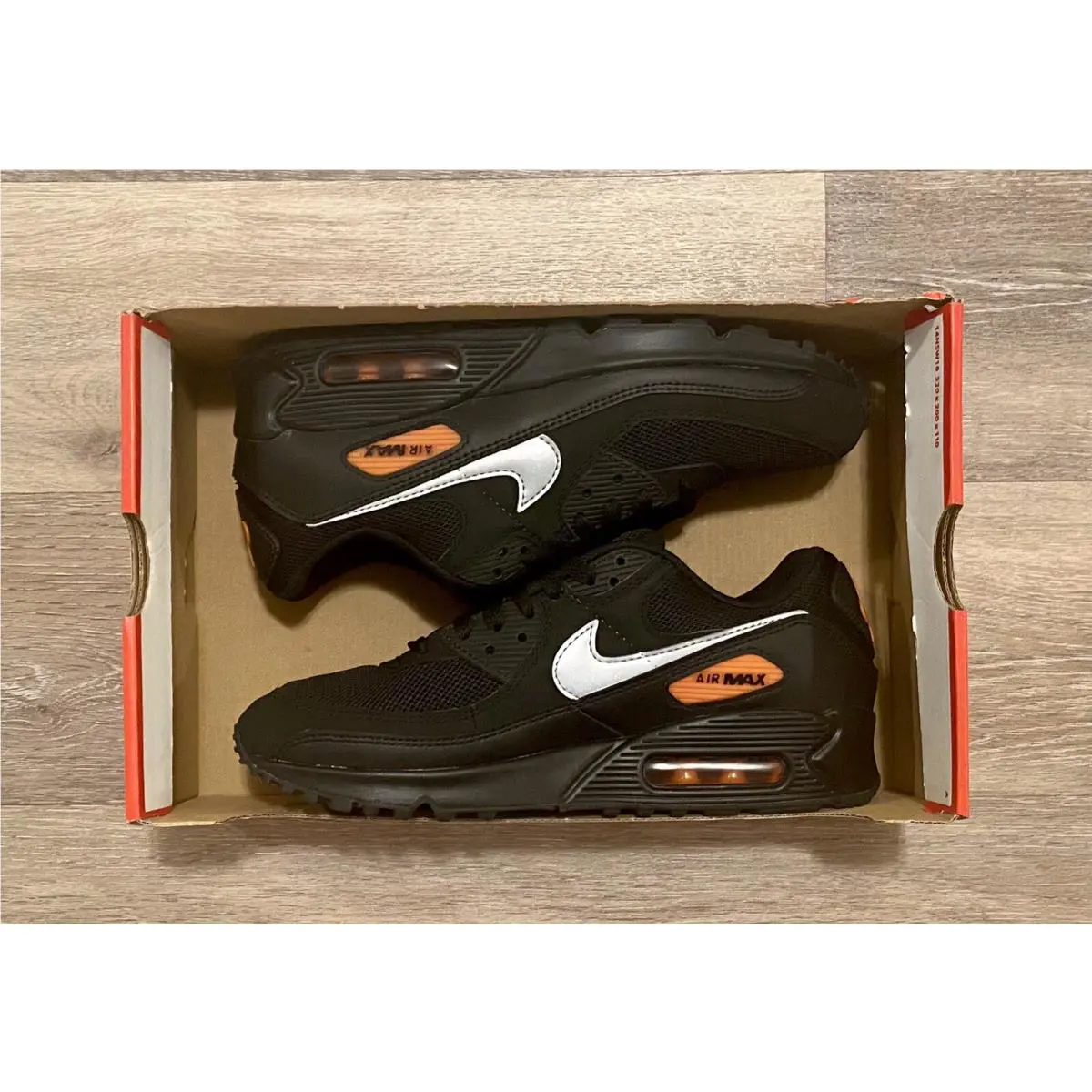 Nike shoes - Nike Air Max 90 - Air Max - DJ6881-001 - Black-Reflective Silver-Orange (UPC: 194958386320) 5