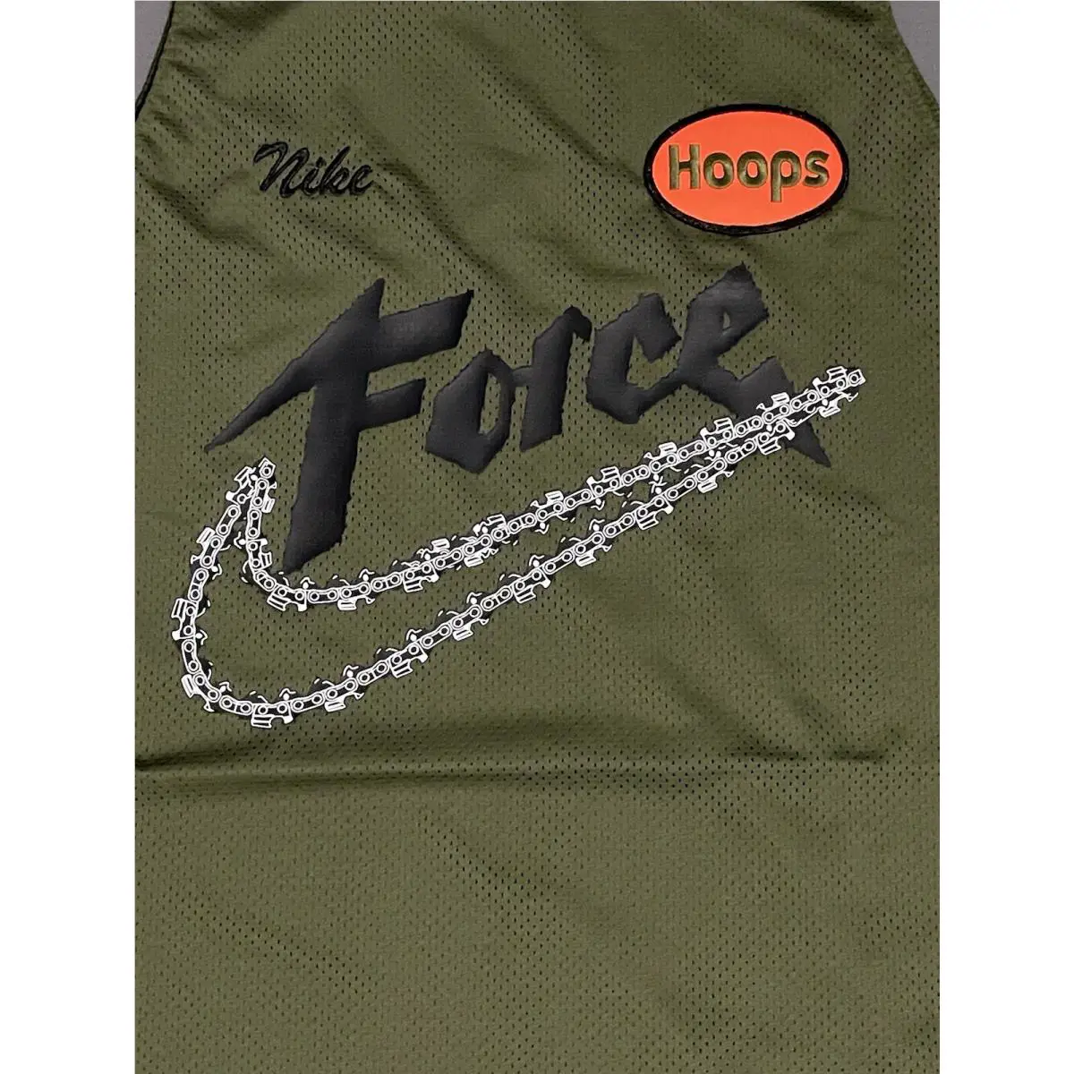 Nike clothing - Nike Air Force Hoops Basketball - DH6755-355 - Green (UPC: 0195245106621) 1