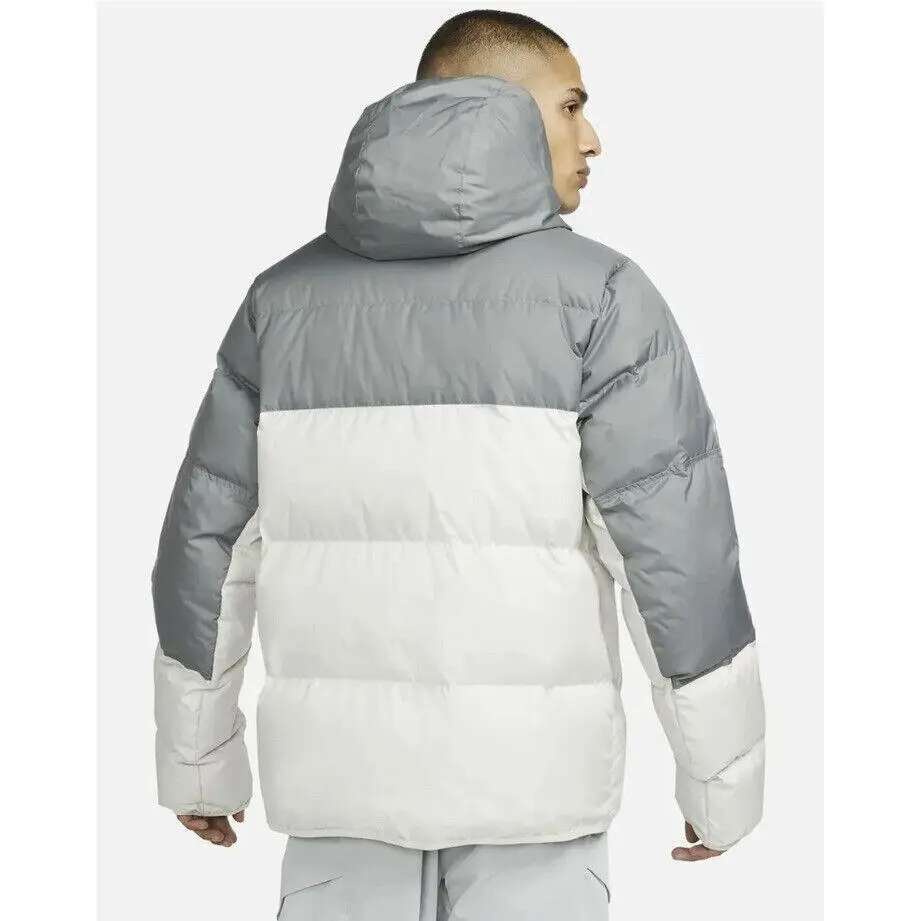 Nike clothing - Nike Sportswear Storm-Fit Windrunner Down-Fill Jac - Smoke Grey/Light Bone/Sail/Sail (UPC: 195239062469) 7