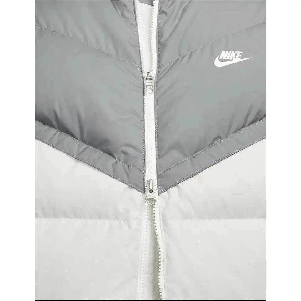 Nike clothing - Nike Sportswear Storm-Fit Windrunner Down-Fill Jac - Smoke Grey/Light Bone/Sail/Sail (UPC: 195239062469) 11