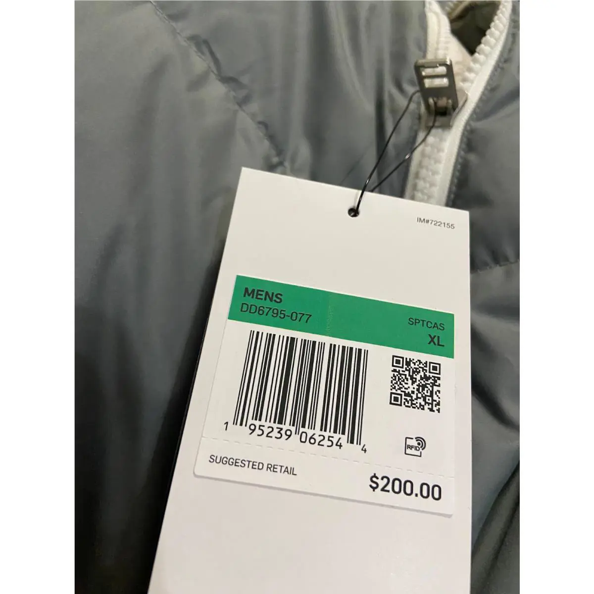 Nike clothing - Nike Sportswear Storm-Fit Windrunner Down-Fill Jac - Smoke Grey/Light Bone/Sail/Sail (UPC: 195239062469) 12