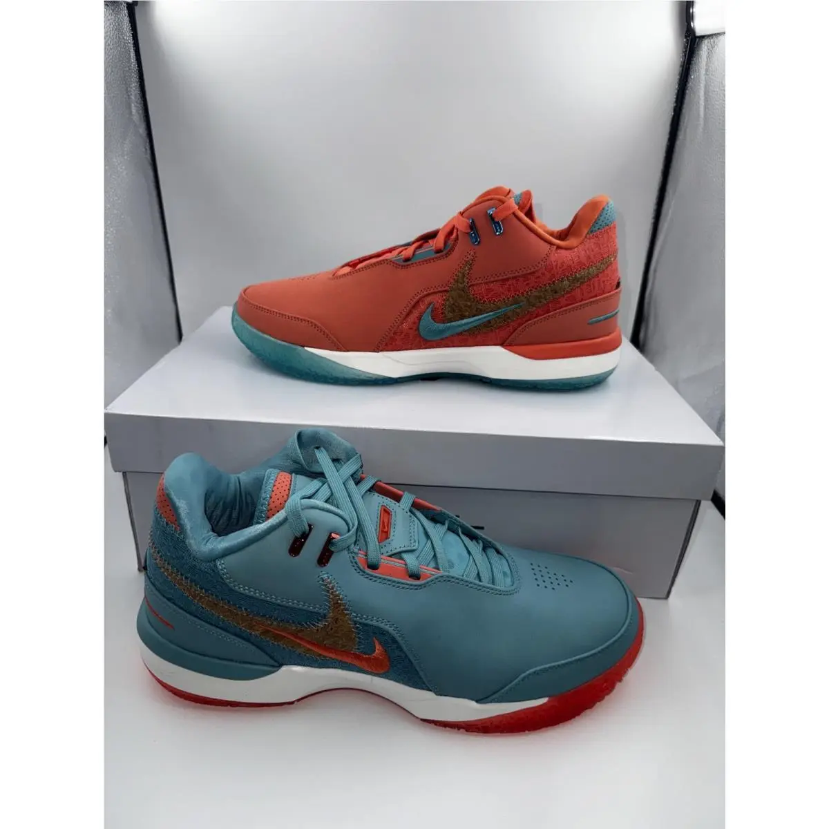 Nike Lebron Nxxt Gen Ampd Mens Miami Mineral Blue Wild Mango FJ1566-401 Size 12