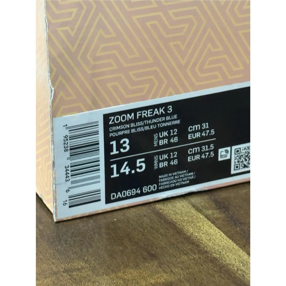 Nike shoes - Nike Zoom Freak 3 - Zoom Freak - DA0694600 - Crimson Bliss/Orange Thunder Blue, Manufacturer: Crimson Bliss Thunder Blue 9