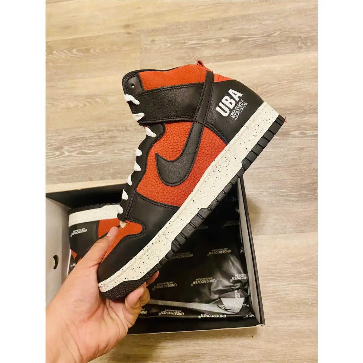 Nike shoes - Nike x Undercover Dunk High 1985 - DD9401-600 - University Red-Sail (UPC: 195244323579) 3