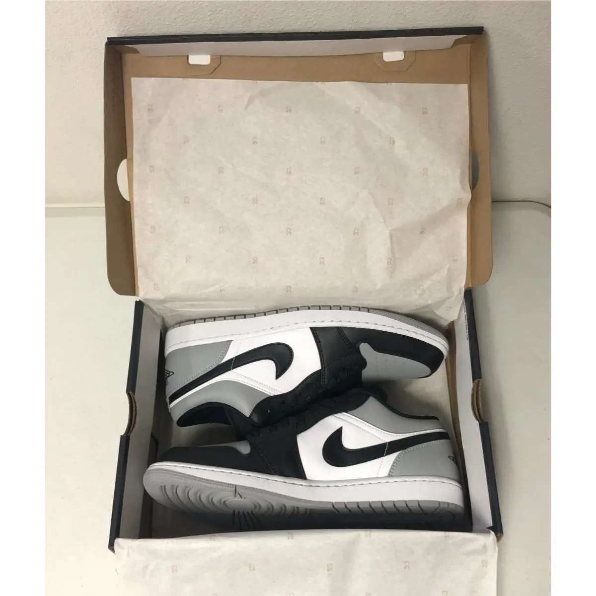 Nike shoes - Air Jordan 1 Low - Air Low - 553558-052 - Lt Smoke Grey/Black-White (UPC: 195866401334) 5