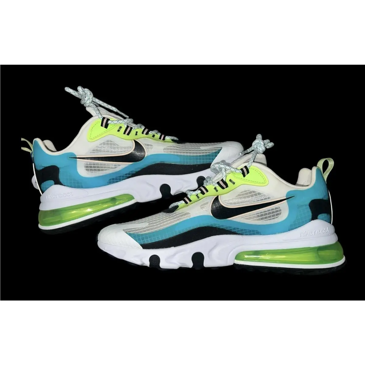 Nike Air Max 270 React SE Oracle Aqua Ghost Green Mens 10.5 CT1265-300
