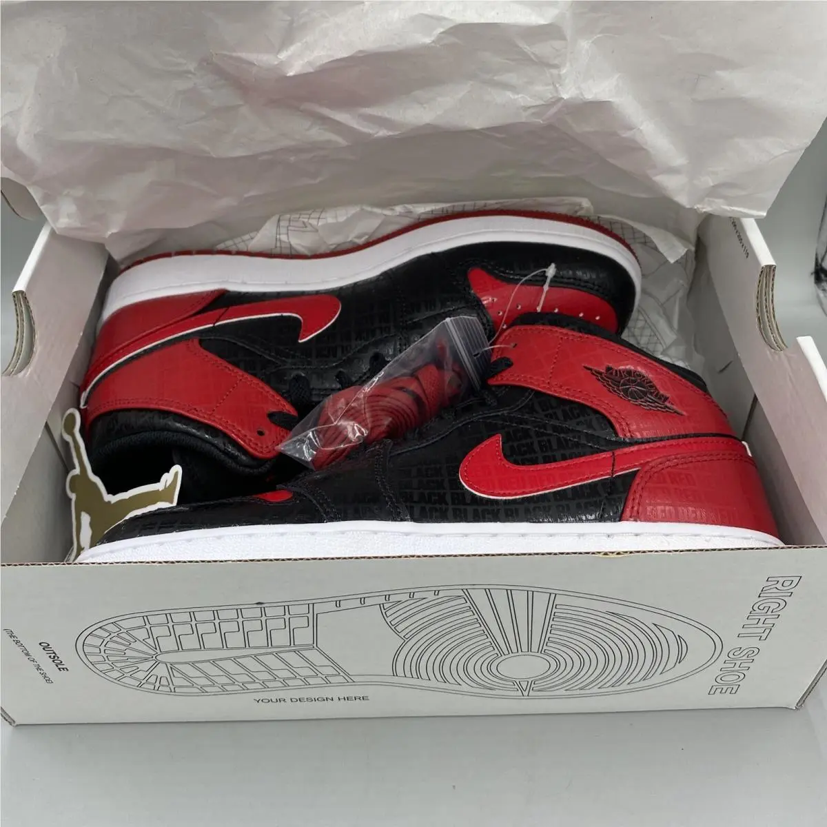 Nike shoes - Air Jordan 1 Mid - Air Mid - DM9650-001 - Black Red (UPC: 0195869257143) 9