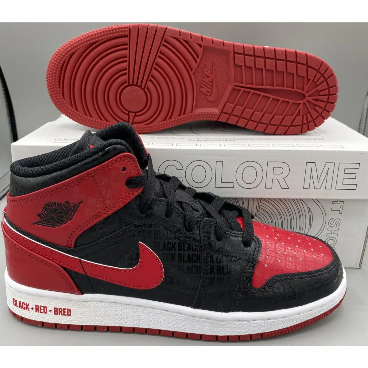 Nike shoes - Air Jordan 1 Mid - Air Mid - DM9650-001 - Black Red (UPC: 0195869257143) 10