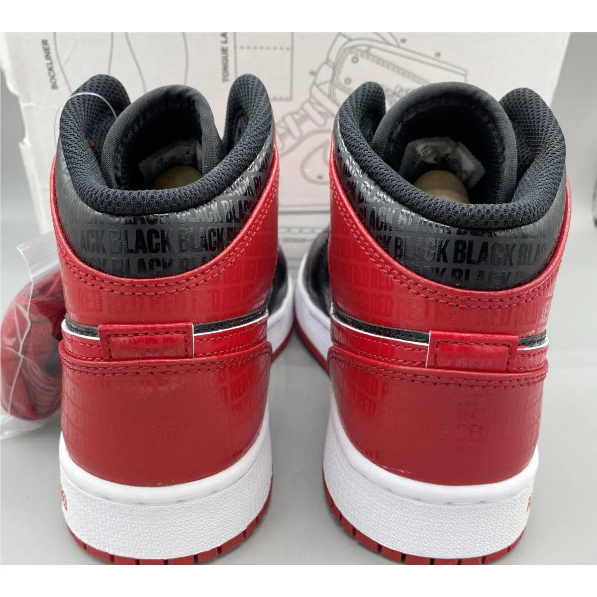 Nike shoes - Air Jordan 1 Mid - Air Mid - DM9650-001 - Black Red (UPC: 0195869257143) 3
