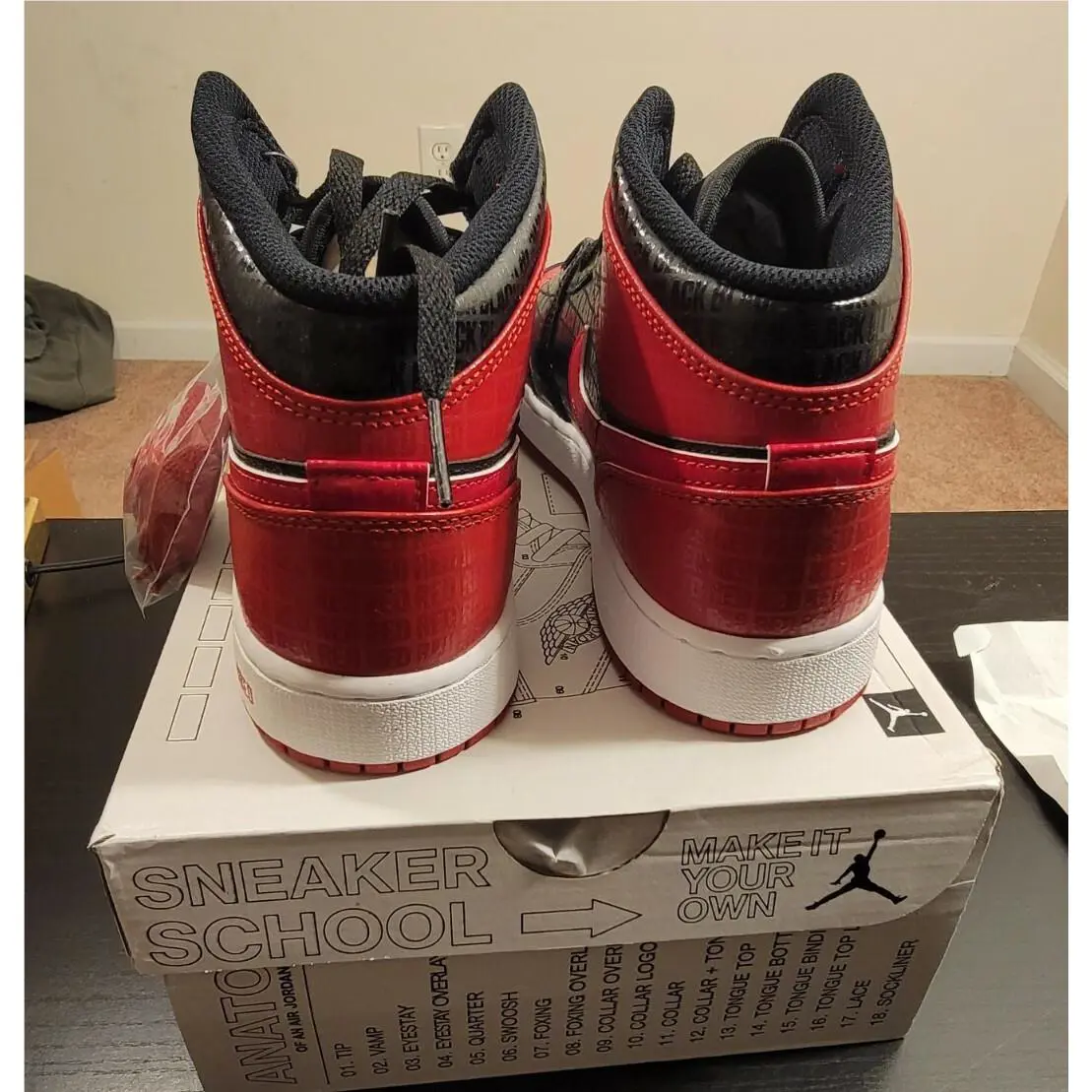 Nike shoes - Air Jordan 1 Mid - Air Mid - DM9650-001 - Black Red (UPC: 0195869257143) 3