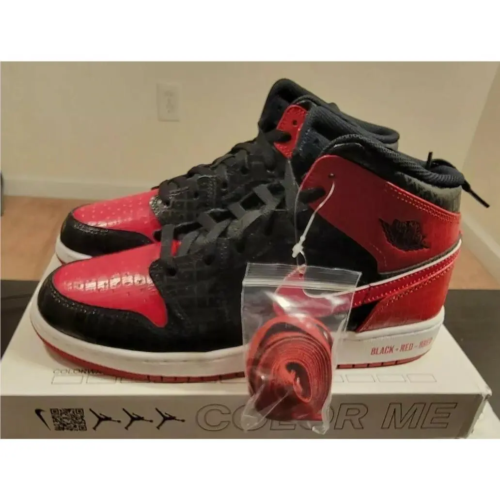 Nike shoes - Air Jordan 1 Mid - Air Mid - DM9650-001 - Black Red (UPC: 0195869257143) 5
