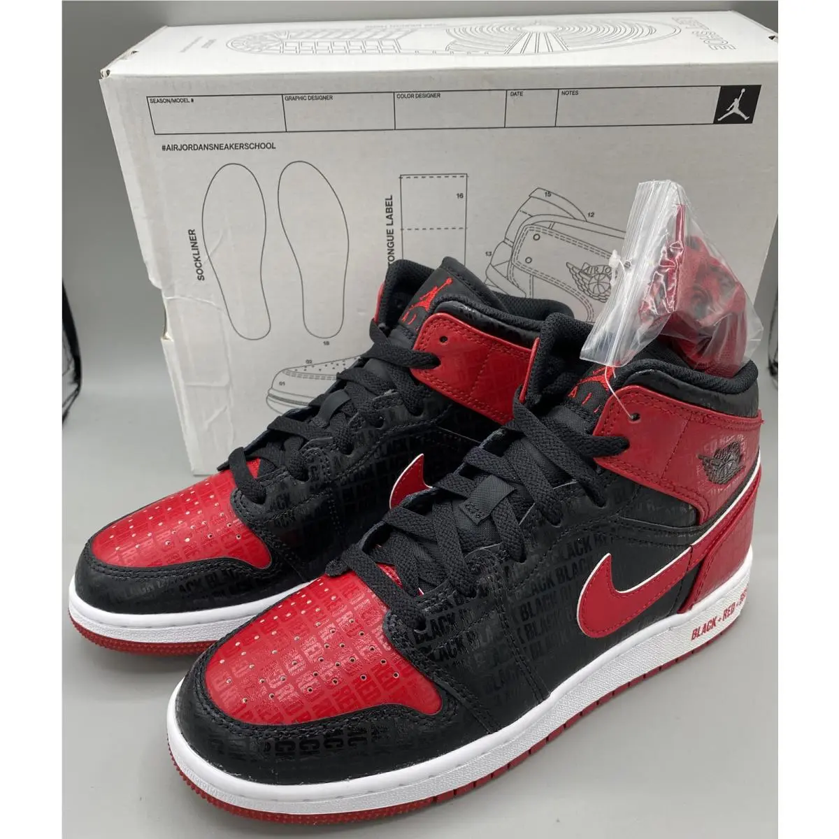 Nike shoes - Air Jordan 1 Mid - Air Mid - DM9650-001 - Black Red (UPC: 0195869257143) 0