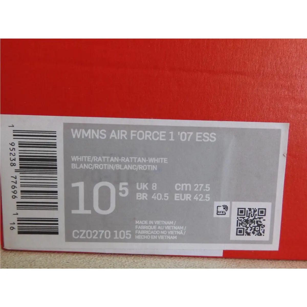 Nike shoes - Nike Air Force 1 `07 - CZ0270-105 - White (UPC: 195238776961) 3