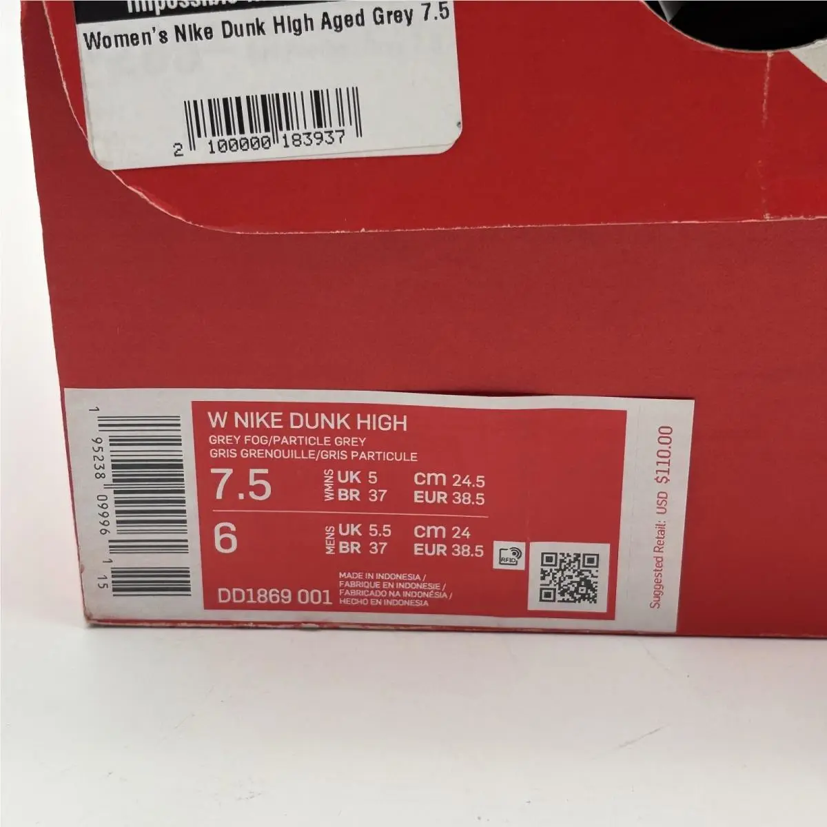 Nike shoes - Nike Dunk High DD1869-001 - Dunk High - DD1869-001 - Aged Gray (UPC: 195238099961) 7