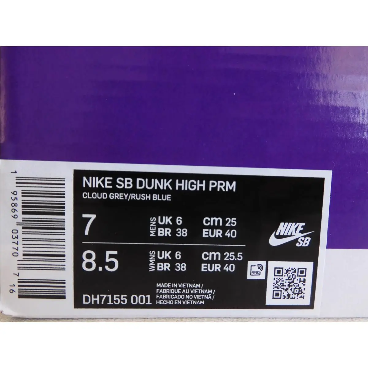 Nike shoes - Nike Sb Dunk High - Dunk High - DH7155-001 - Gray (UPC: 195869037707) 5