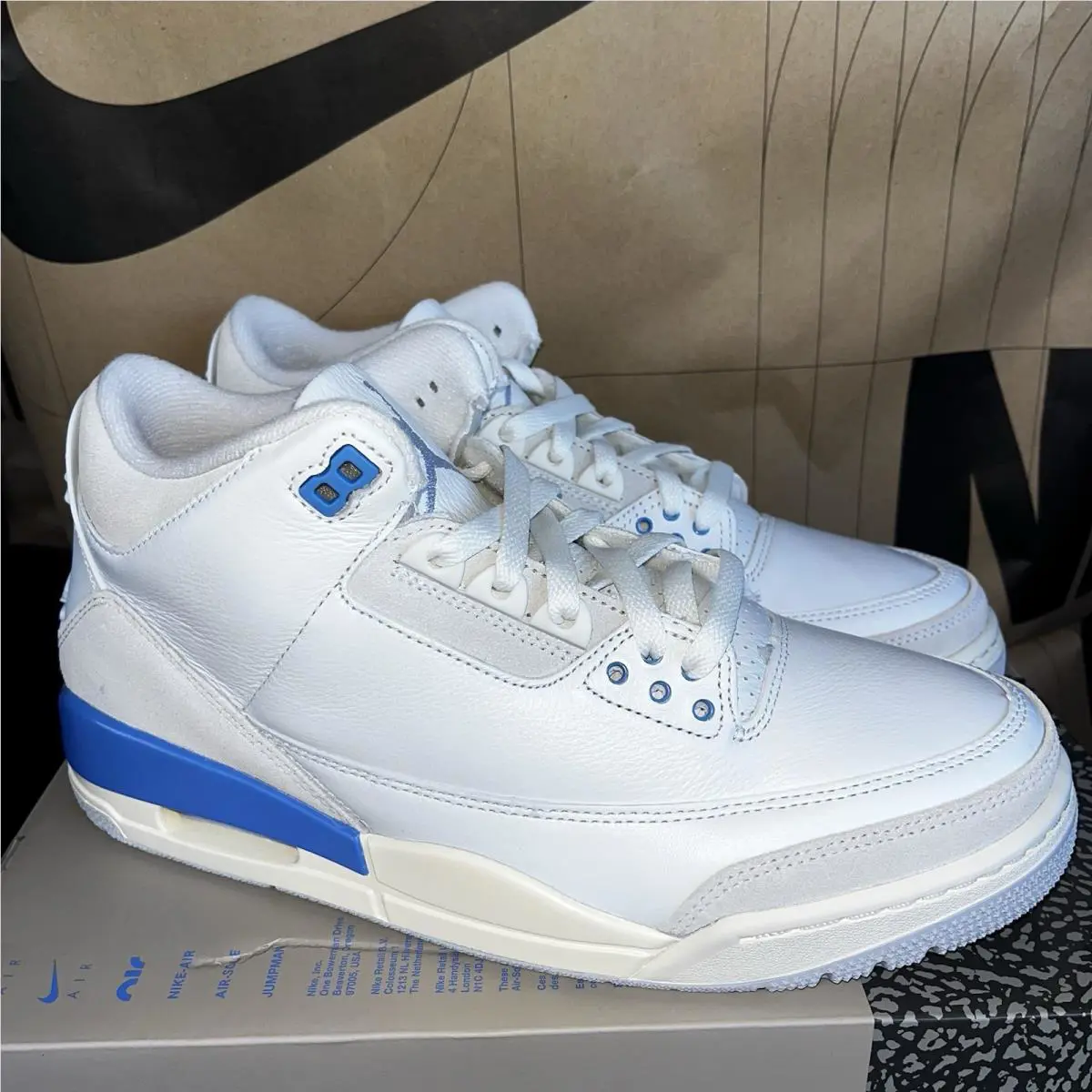 Nike Air Jordan 3 Retro `lucky Shorts` Nby CT8532-101 Men`s Size 9.5