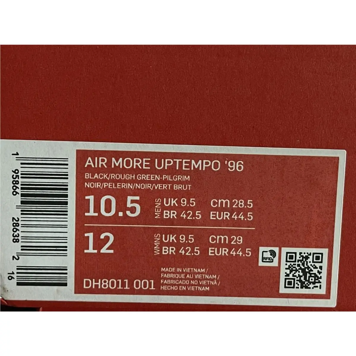 Nike shoes - Nike Air More Uptempo `96 - DH8011-001 - Black (UPC: 0195866286382) 6