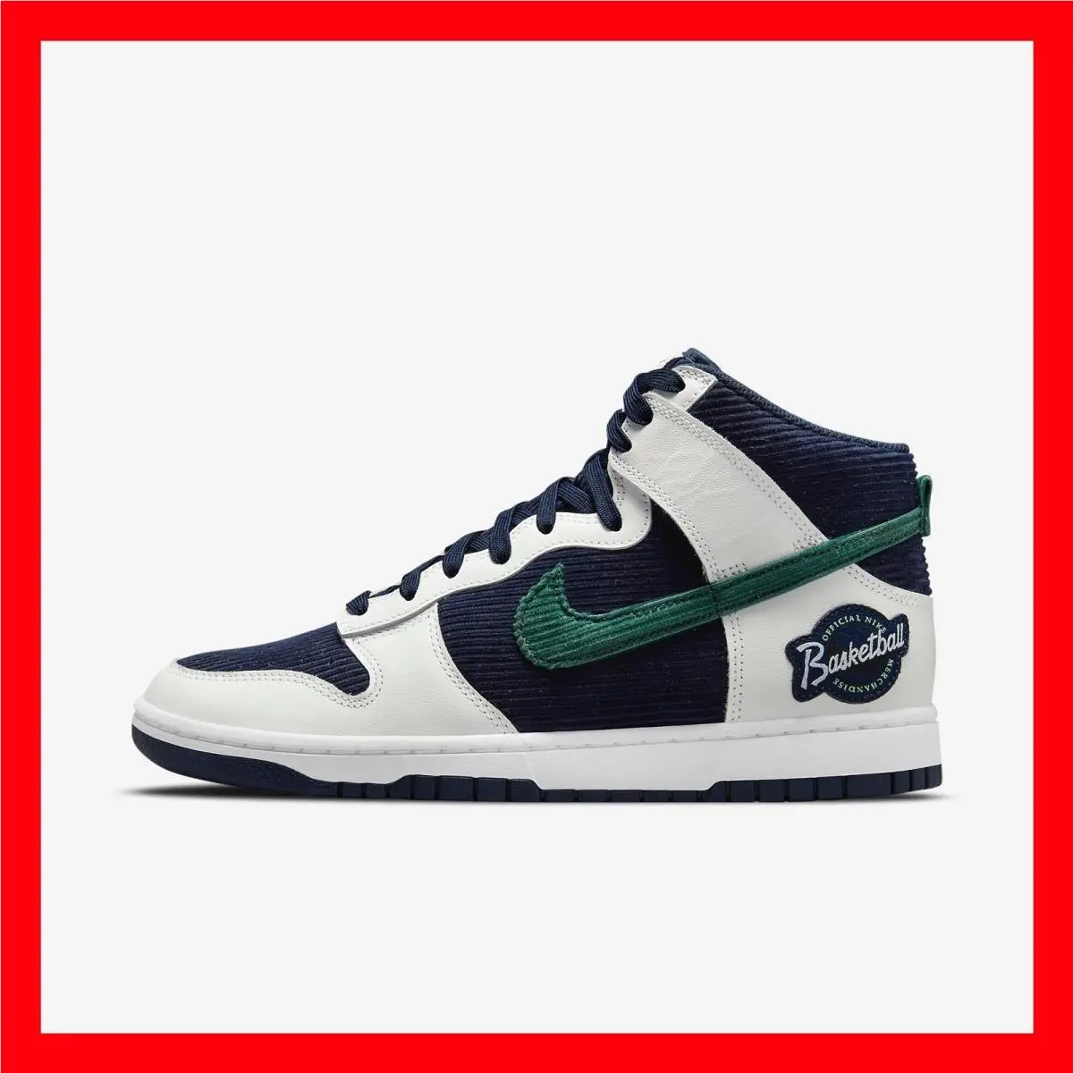 Nike Dunk High Premium Emb Sports Specialties White Navy DH0953-400 Size 9.5
