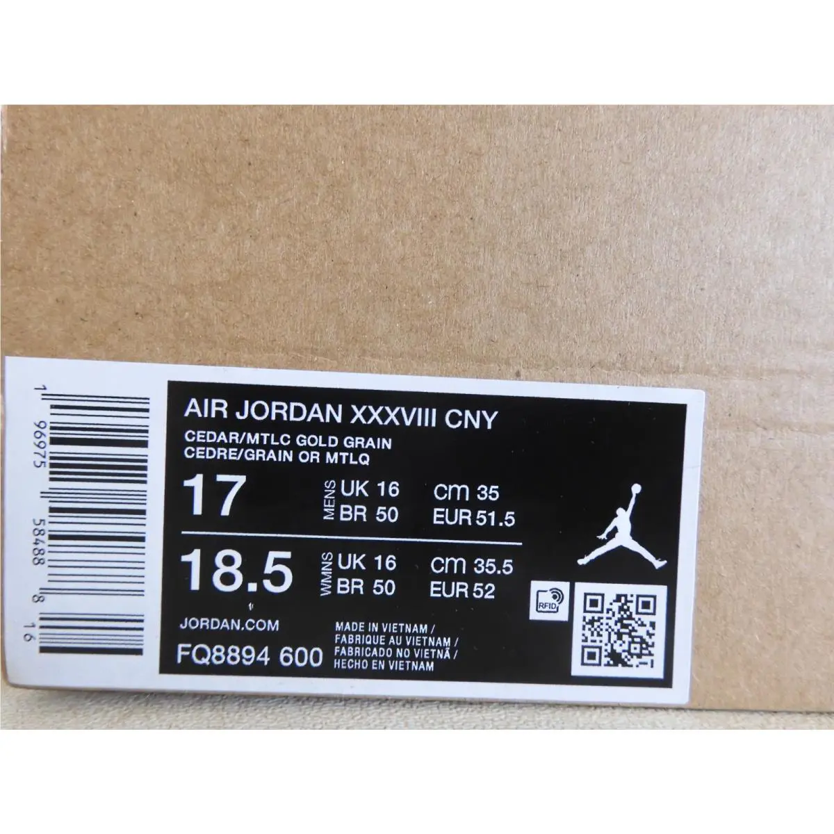 Nike shoes - Air Jordan 38 - Air - FQ8894 600 - Red (UPC: 196975584888) 4