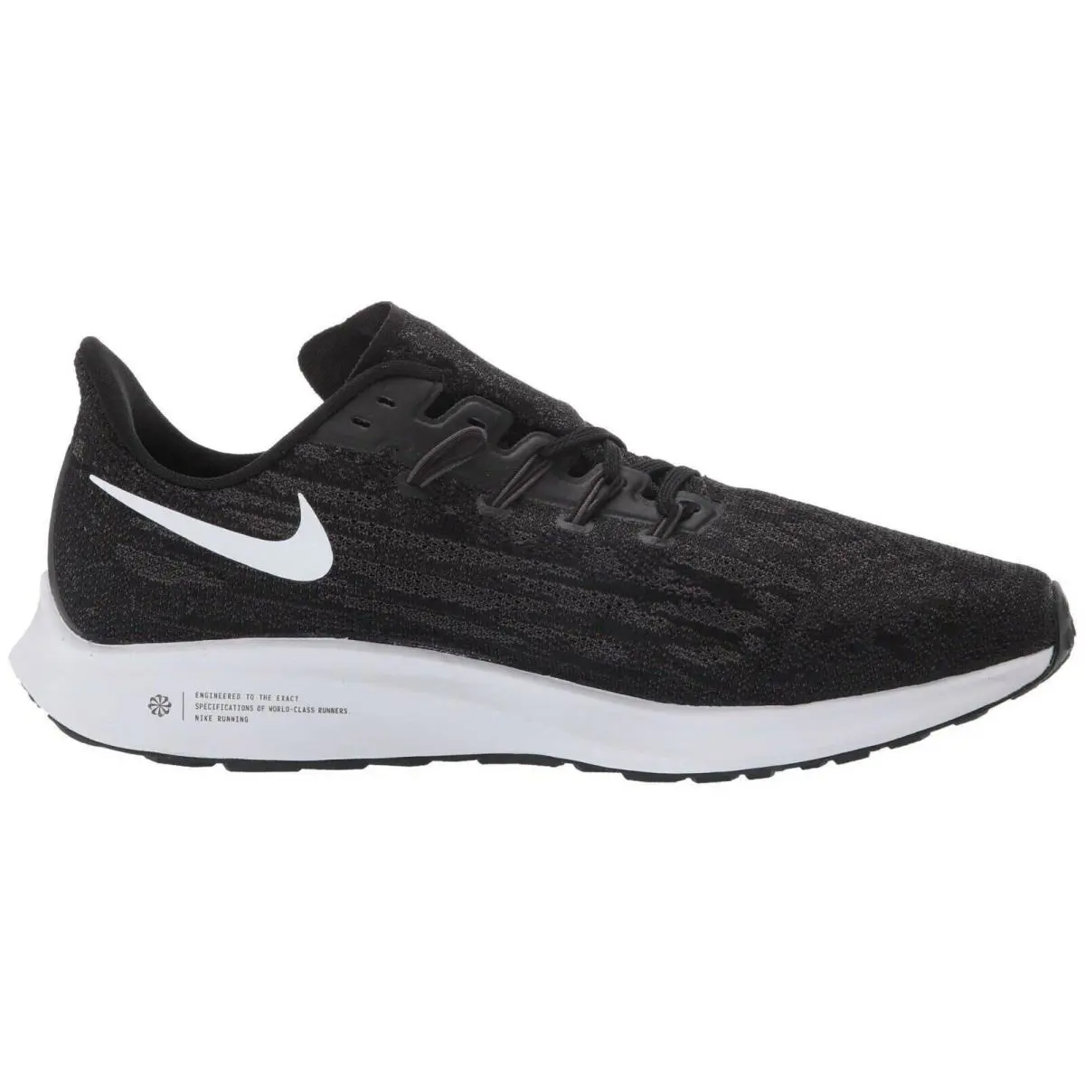 Nike Men`s Air Zoom Pegasus 36 Running Shoe Black/white/grey US 14 WW - Black