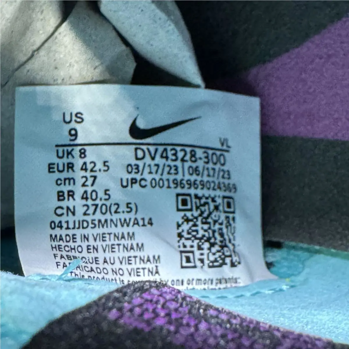 Nike shoes - Nike Legend 10 Elite FG - DV4328-300 - Hyper Turquoise (UPC: 196969024352) 4