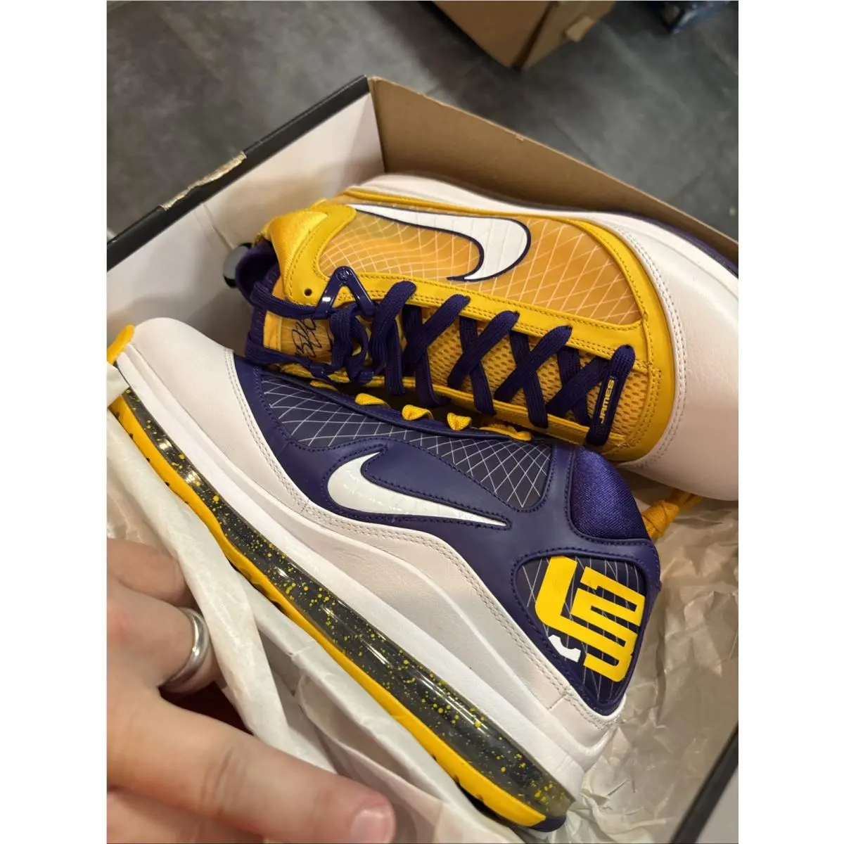 Nike shoes - Lebron VII 7 - Lebron VII - CW2300-500 - White Purple Gold, Manufacturer: White Purple Gold 3
