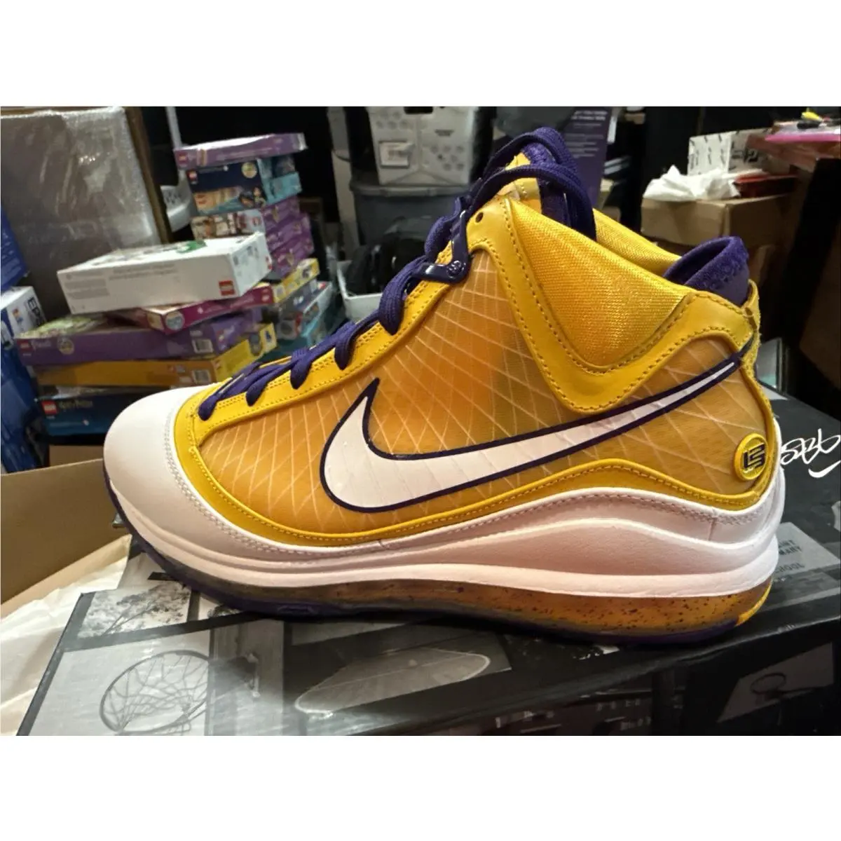 Nike shoes - Lebron VII 7 - Lebron VII - CW2300-500 - White Purple Gold, Manufacturer: White Purple Gold 4