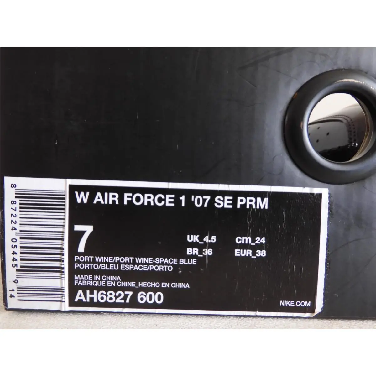 Nike shoes - Nike Air Force 1 `07 - AH6827-600 - Wine (UPC: 887224054459) 3
