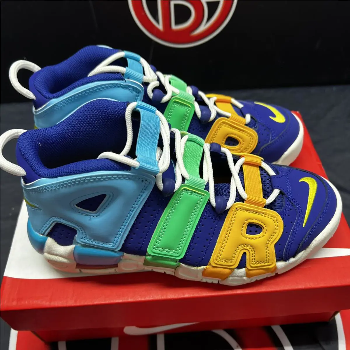 Nike shoes - Nike Air More Uptempo GS - Deep Royal Blue / Opti Yellow 0