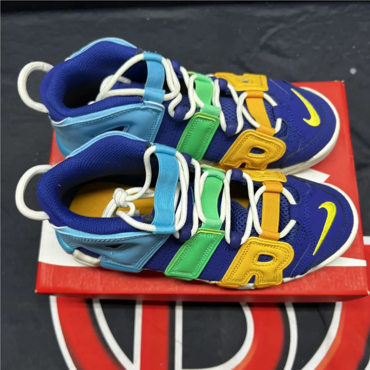 Nike shoes - Nike Air More Uptempo GS - Deep Royal Blue / Opti Yellow 1