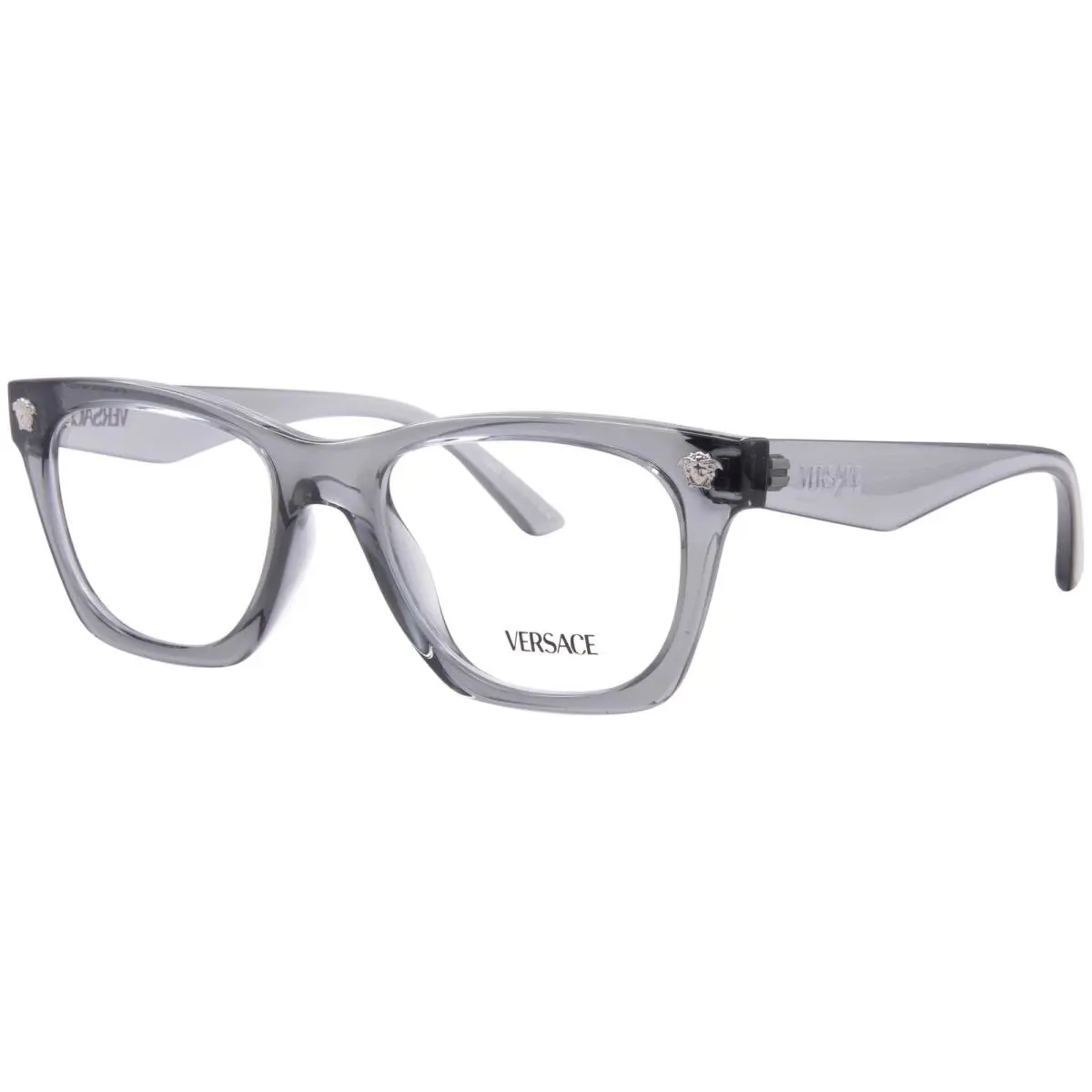 Versace VE3363U 5496 Eyeglasses Men`s Grey Transparent Full Rim 50mm