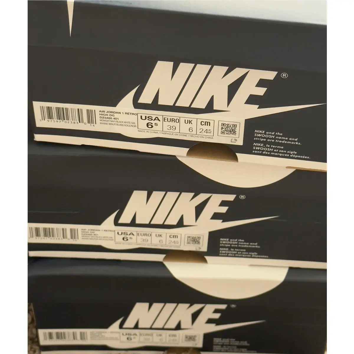 Nike shoes - Air Jordan 1 - Air - DZ5485-401 - Blue, Manufacturer: Midnight Navy/Black/White/Sail (UPC: 197597023830) 6