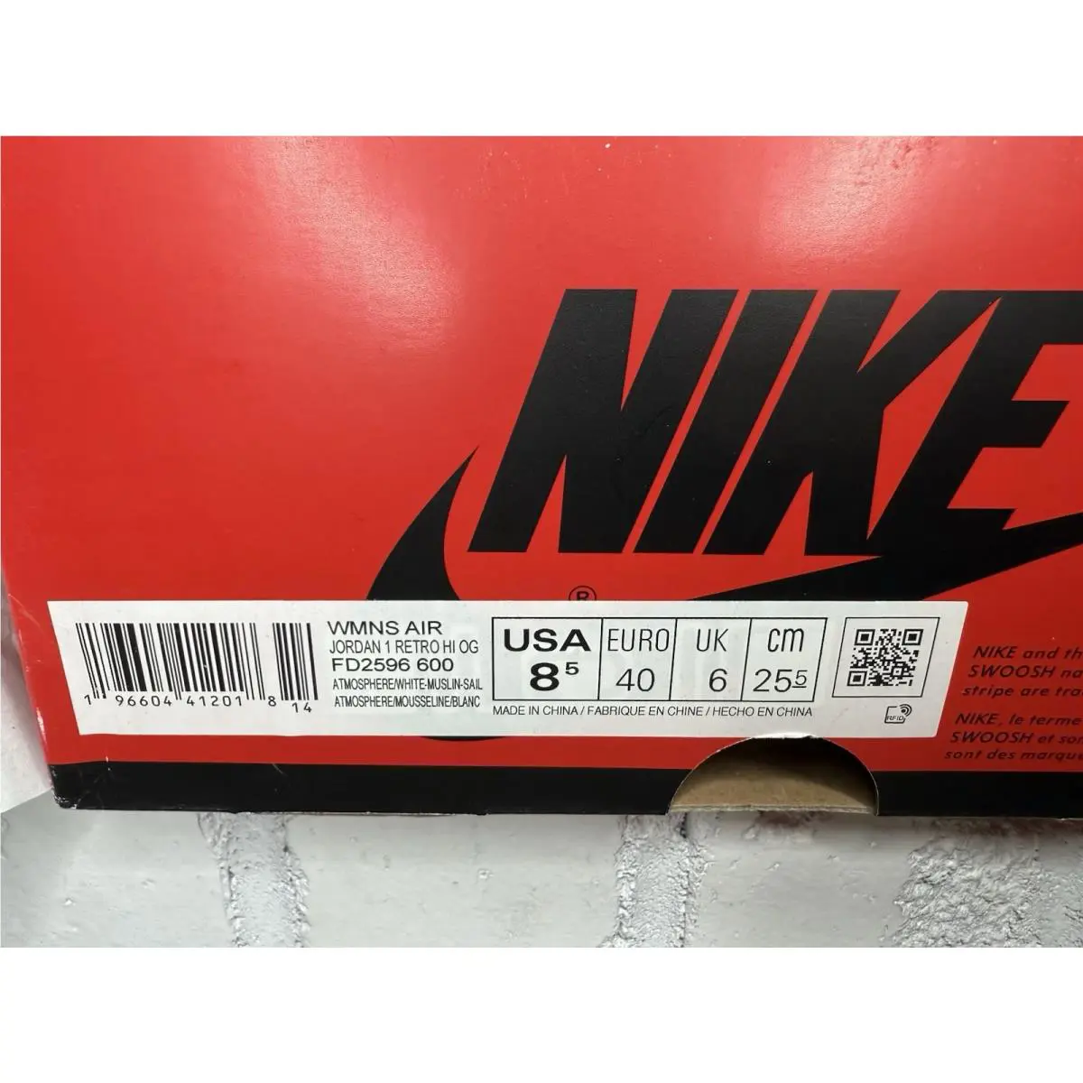 Nike shoes - Nike Air Jordan 1 - Air - FD2596-600 - Pink (UPC: 196604412032) 4