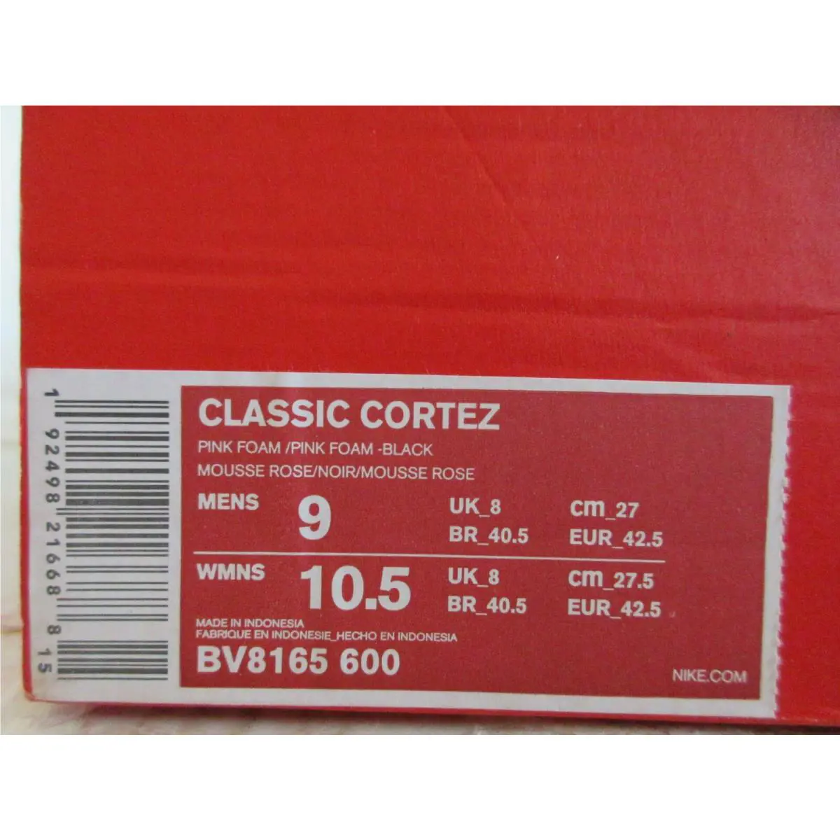 Nike shoes - Nike Classic Cortez - Classic Cortez - BV8165-600 - Pink (UPC: 192498216688) 4