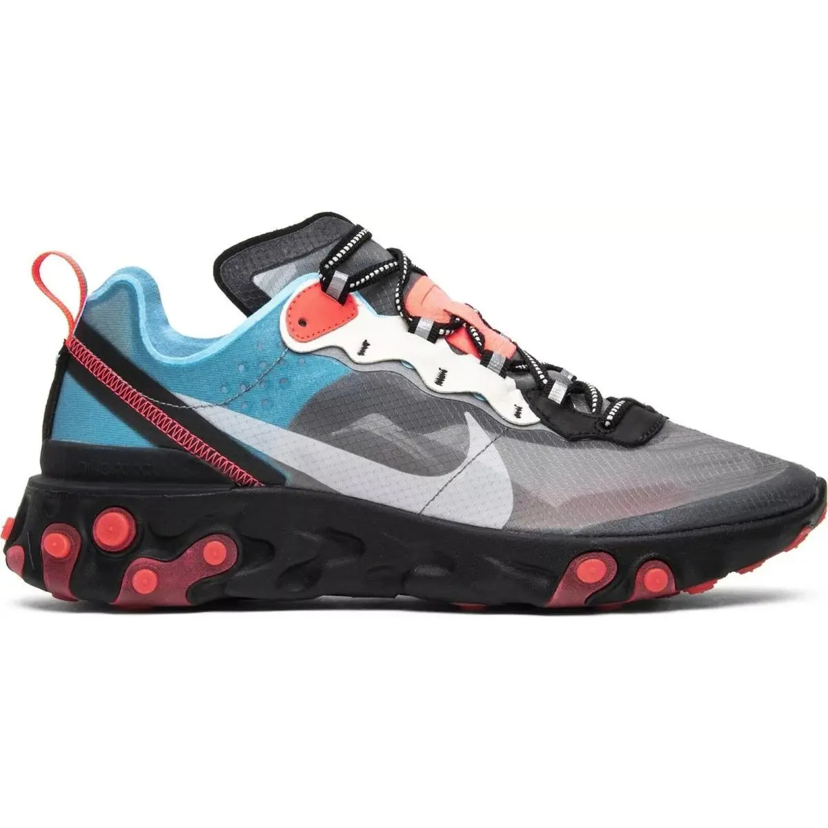 AQ1090-006 Mens Nike React Element 87 - Black/Cool Grey-Blue Chill