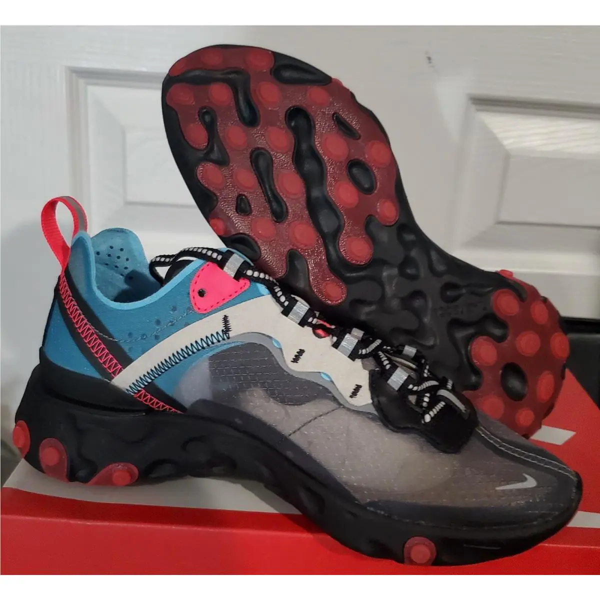 Nike shoes - Nike React Element 87 - React Element - AQ1090 006 - Black/Cool Grey/Blue Chill (UPC: 191888228102) 0
