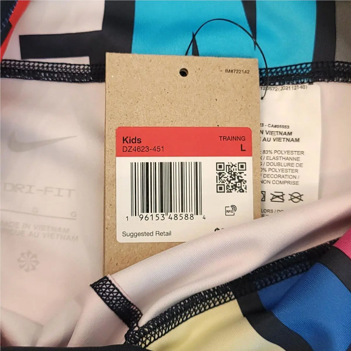 Nike clothing - Nike Obsidian Dri-Fit Biker Shorts - DZ4623-451 - Obsidian/Multicolor (UPC: 196153485884) 9