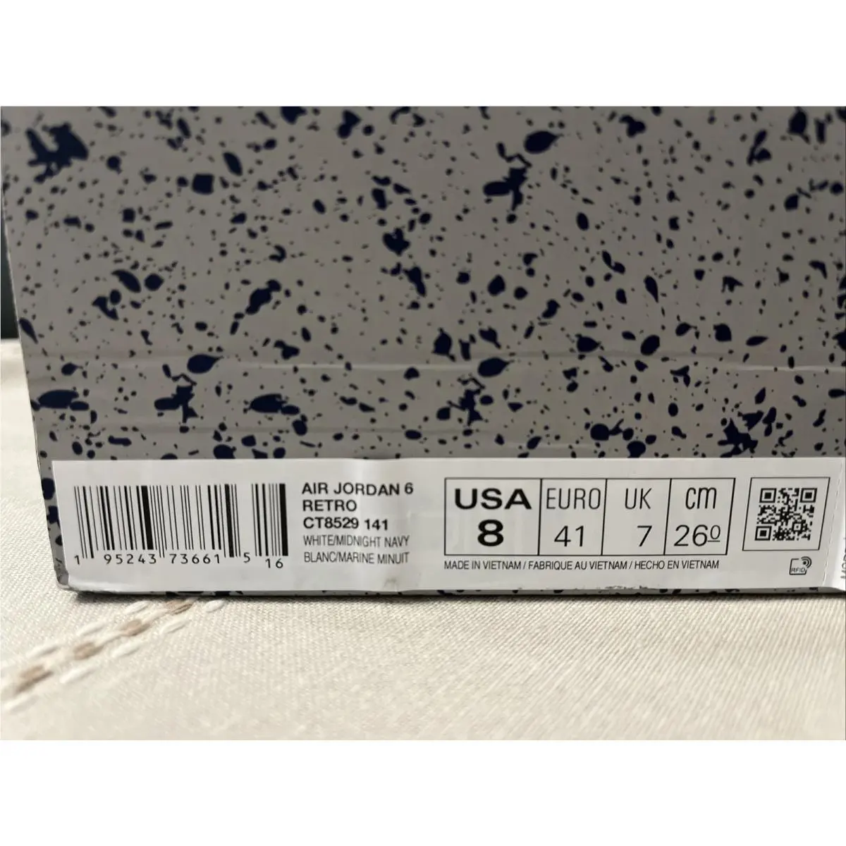 Nike shoes - Air Jordan 6 - Air - CT8529-141 - White Midnight Navy 12