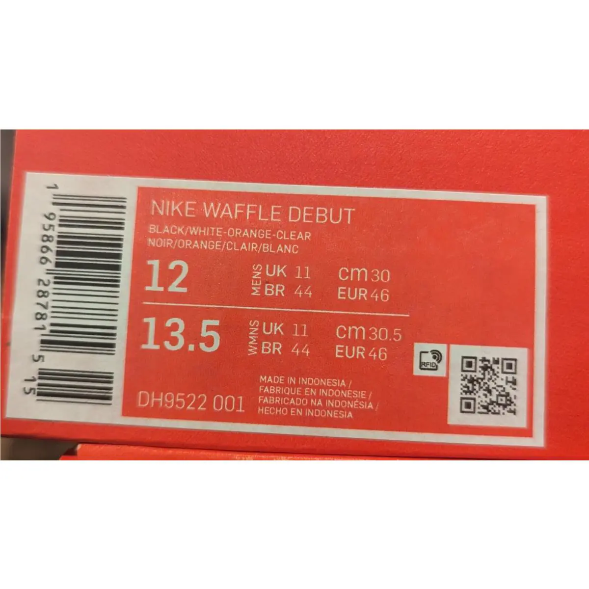 Nike shoes - Waffle One - Waffle One - Blacl/White Orange 4